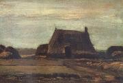 Vincent Van Gogh Farmhouse with Peat Stacks (nn04) oil painting picture wholesale